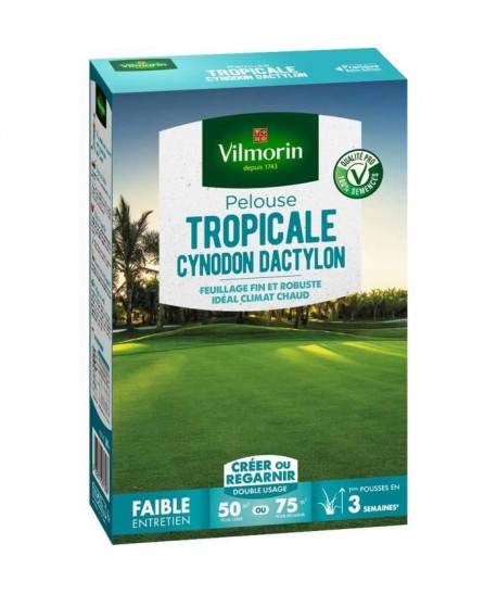 VILMORIN Semences de gazon bord de mer Les Tropicales Cynodon Dactylon  500 g