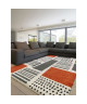 CONTINENTAL Tapis de salon laineux 120X170 cm Creme/orange