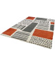 CONTINENTAL Tapis de salon laineux 120X170 cm Creme/orange