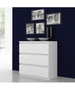 FINLANDEK Commode de chambre NATTI style contemporain blanc  L 77,2 cm