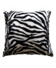 O\'CBO Coussin déhoussable fourrure ZEBRE 57x57 cm  Noir et creme