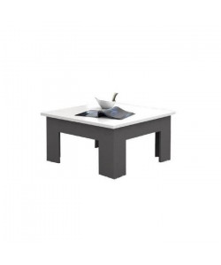 FINLANDEK Table basse PILVI style contemporain blanc et gris foncé  L 75 x l 75 cm