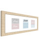 Cadre multivue en hetre Ds  3 vues  20x50 cm  MDF  Moulure 2,8 cm