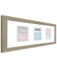 Cadre multivue en pin Ds  3 vues  20x50 cm  MDF  Moulure 2,8 cm