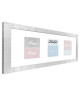 Cadre multivue Ds  3 vues  20x50 cm  Blanc  MDF  Moulure 2,8 cm