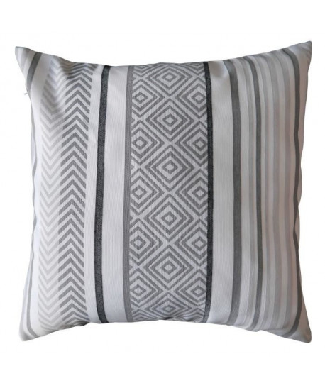 O\'CBO Coussin déhoussable BRISE 42x42 cm  Gris et blanc