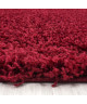 LIFE Tapis de salon shaggy rond Ř160 cm  Rouge