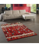 MAROKKO Tapis de salon 120x170 cm  Rouge et Beige