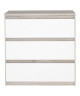 FINLANDEK Commode de chambre NATTi contemporain décor chene cendré et blanc mat  L 77 cm