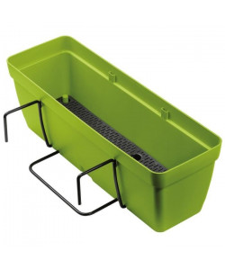 DEROMA Kit de Jardiniere Enjoy a réserve d\'eau  9,6 L  50 x 16,1 x H 16 cm  Vert olive