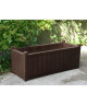 EDA PLASTIQUES Jardiniere rectangle Charme  100 x 40 x 40 cm  Bois foncé