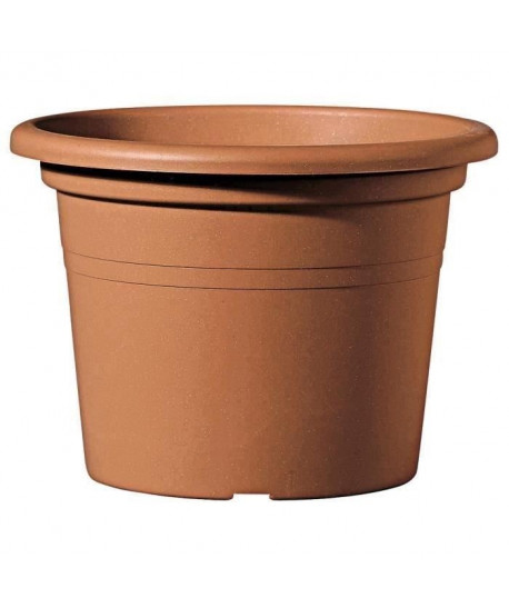 DEROMA Pot de fleur rond Farnese  Ř 30 x H 21,2 cm  8,9 L  Terre rouge