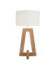 VILI 1 Lampe a poser Bois hetre acier  30x30x56cm  Bois Naturel/Écru