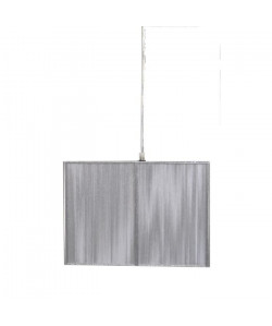 Lustre  suspension carrée Napoles hauteur 120 cm E27 60W fil argent