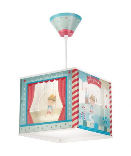 Lustre suspension chambre enfant Pinocchio  Bleu