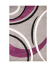 HAVANNA Tapis de salon 160x230 cm Violet, gris et noir