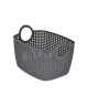 Panier tressé arrondi 29,5x22x19,5 cm 12 L Gris