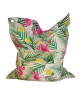 FLAMINGO Coussin géant imprimé Intérieur & Extérieur  110x130 cm  Rose, vert et jaune