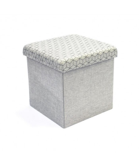 Pouf coffre de rangement pliable 37,5x37,5x37,5...