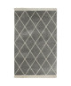 MOGADOR Tapis de salon berbere aspect laineux avec franges  100% Polypropylene  100 x 150 cm  Gris