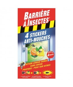 BARRIERE A INSECTES Stickers antimouches Vitres  4 stickers