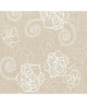 O\'CBO Lot de 2 galettes de chaises déhoussables SHABBY CONFORT  38x38x4 cm  Beige et blanc  Motifs : Roses et pois