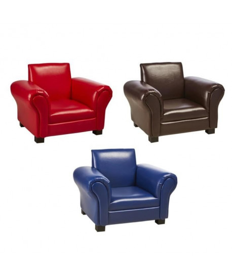 Lot de 3 fauteuils club enfant en simili  Multicolore