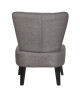 ANGELINA Fauteuil pieds en bois bouleau massif  Revetement tissu gris  Scandinave  L58 x P48 cm