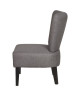 ANGELINA Fauteuil pieds en bois bouleau massif  Revetement tissu gris  Scandinave  L58 x P48 cm