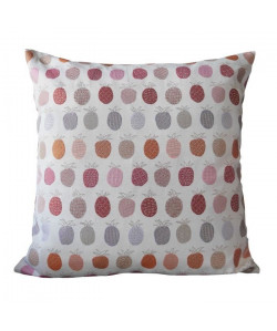 O\'CBO Coussin déhoussable TROPIC ANANAS 52x52 cm  Fuchsia et gris