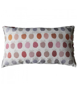 O\'CBO Coussin déhoussable TROPIC ANANAS 30x50 cm  Rose et gris