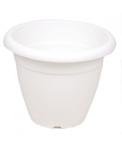 HOMEA Pot de fleur rond Ř 30cm  Blanc