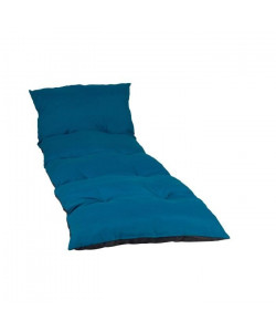 JARDIN PRIVE Coussin bain de soleil matelassé flocons COLORS 186x55x5cm  Pétrole