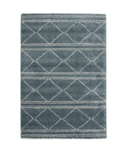 Tapis de salon Wool style ethnique 160x230 cm bleu