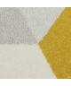 Tapis de salon Madrid style scandinave 160x230 cm gris et jaune