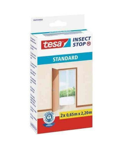 TESA Moustiquaire Standard pour portes  2 m x 0,65 m x 2 m  Noir