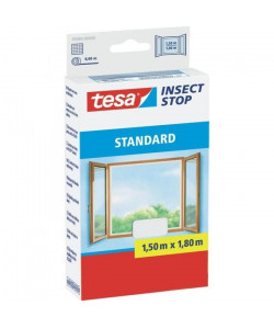 TESA Moustiquaire Standard pour fenetres  1,5 m x 1,8 m  Blanc