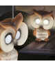 Globo Lighting Hibou solaire  Plastique marron  Plastique translucide  IP44