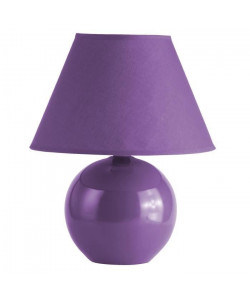 Lampe a poser/chevet Prime hauteur 23 cm Ř20 cm E14 40W violet