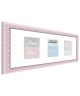 Cadre multivue  3 vues  20x50 cm  Rose avec pois blancs  MDF  Moulure 2,8 cm