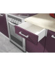 ULTRA Meuble haut vitre de cuisine L 80 cm  Aubergine mat