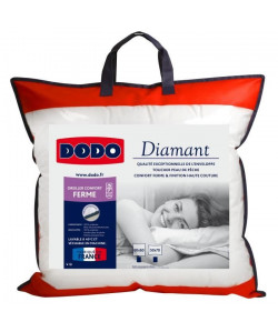 DODO Oreiller confort ferme DIAMANT  60x60 cm  Passepoil bleu marine
