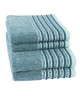 JULES CLARYSSE Lot de 2 serviettes  2 draps de bain IRIS  Bleu