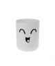 SMILING Gobelet salle de bain  9x7x7cm  Blanc