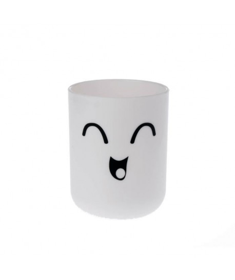 SMILING Gobelet salle de bain  9x7x7cm  Blanc