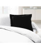 LOVELY HOME Lot de 2 Taies d\'Oreillers 100% coton 63x63 cm  Noir