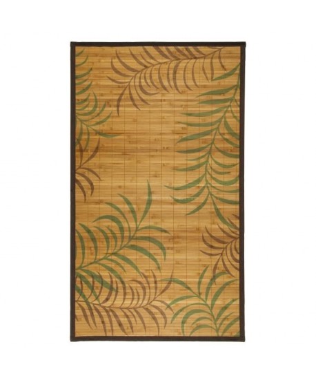 CYPReS Tapis 70x120cm Naturel  Bambou et bordure coton