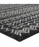 ASMA Tapis style Berbere en polypropylene Heatset  133x190 cm  Noir et Blanc