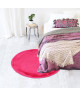 FLANELLE Tapis Rond 70 cm Fuchsia