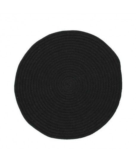 TAM TAM Tapis en coton  70 cm  Noir